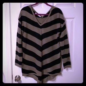 Charcoal and Black Striped Sweater